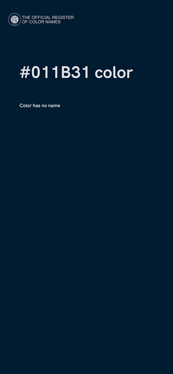 #011B31 color image