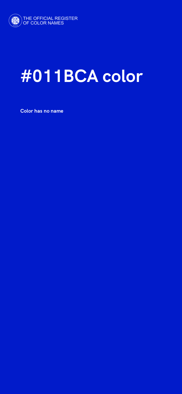 #011BCA color image