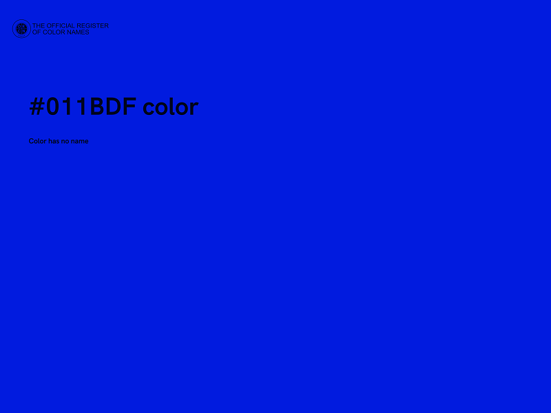 #011BDF color image