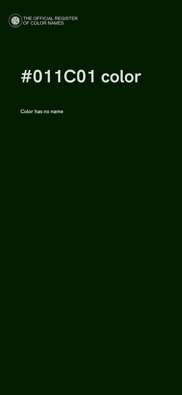 #011C01 color image