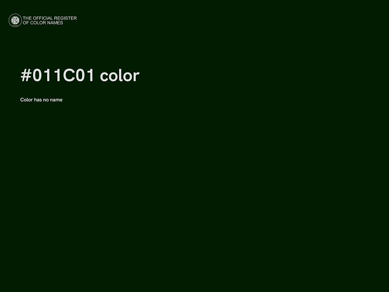 #011C01 color image