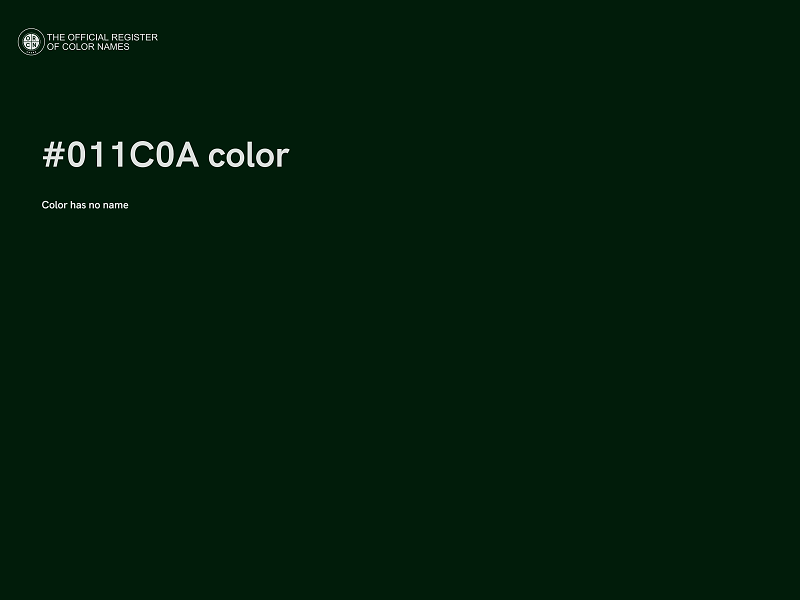 #011C0A color image