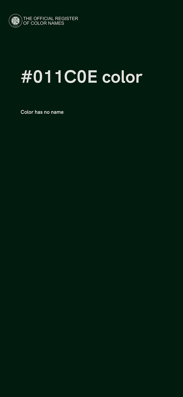 #011C0E color image