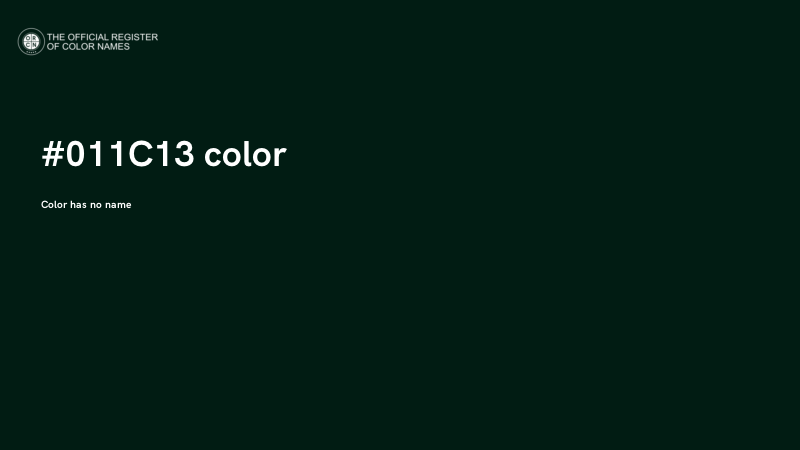 #011C13 color image