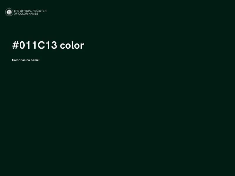#011C13 color image
