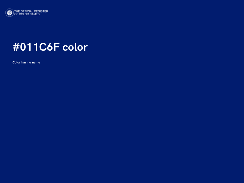 #011C6F color image