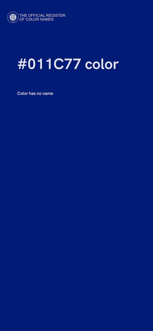 #011C77 color image