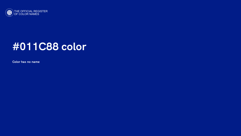 #011C88 color image