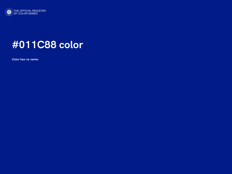#011C88 color image