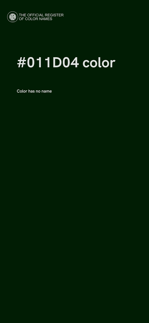 #011D04 color image
