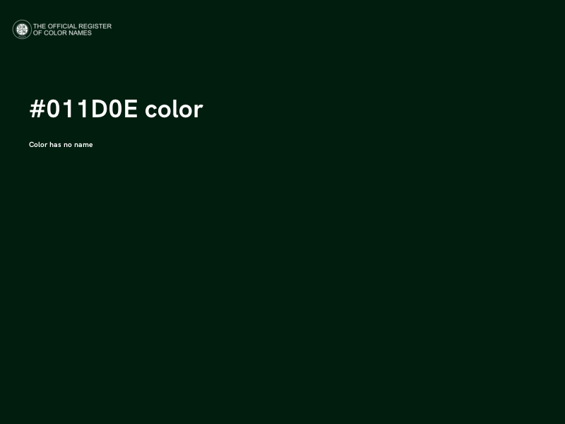 #011D0E color image