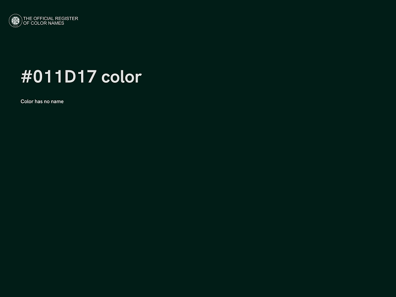 #011D17 color image