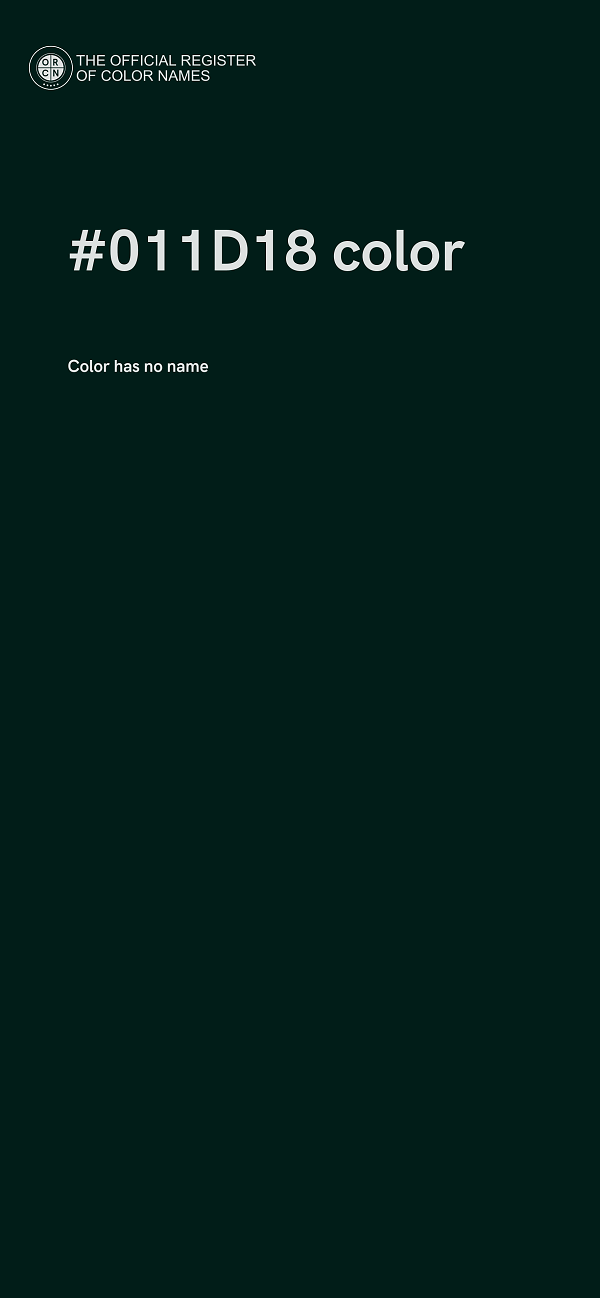 #011D18 color image