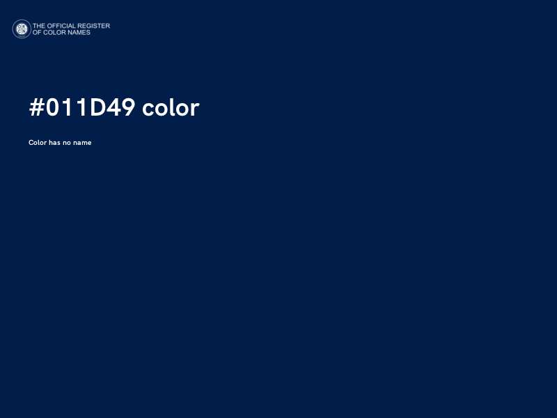 #011D49 color image