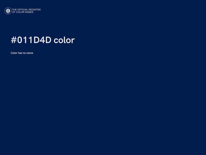 #011D4D color image