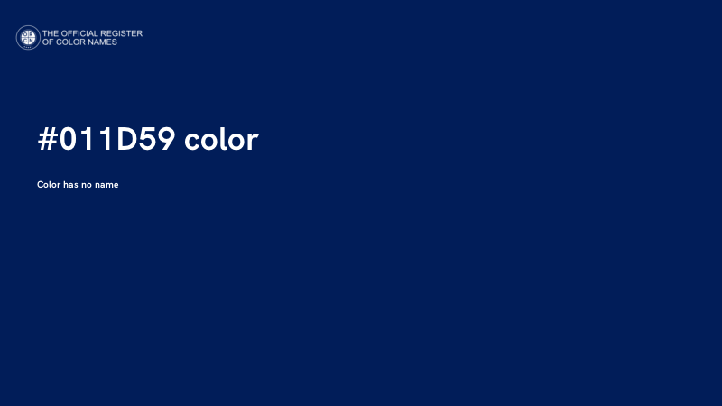 #011D59 color image