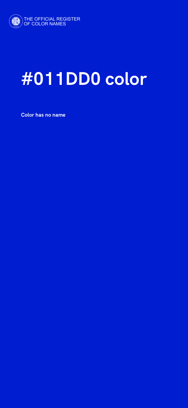 #011DD0 color image