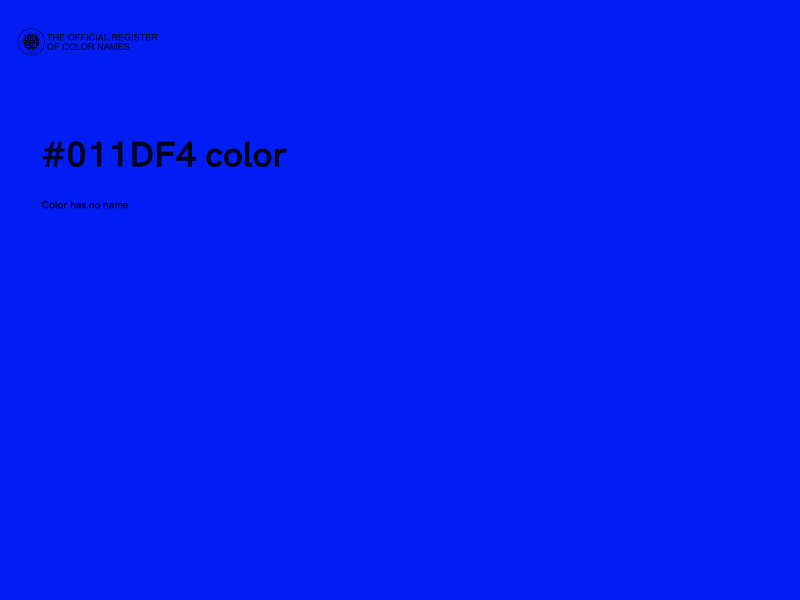 #011DF4 color image