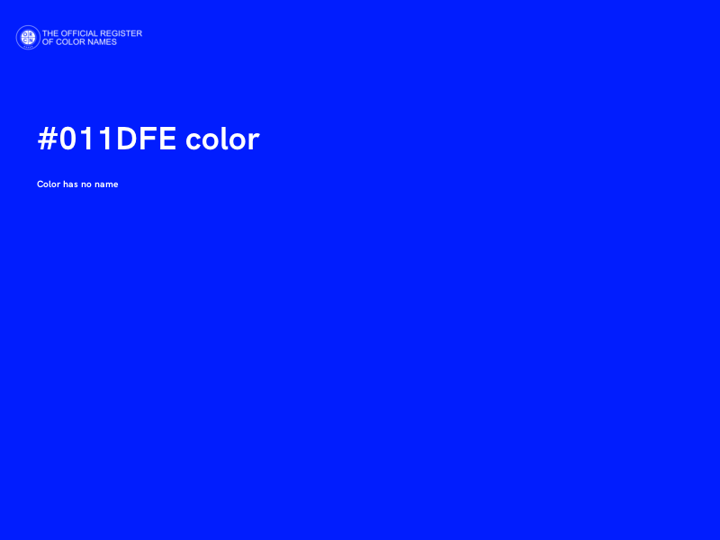 #011DFE color image
