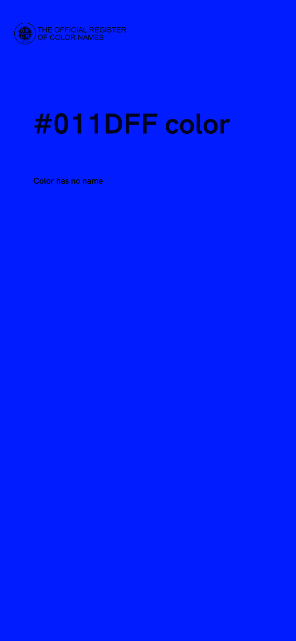 #011DFF color image