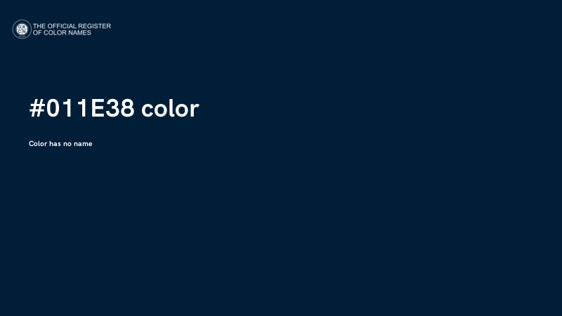#011E38 color image