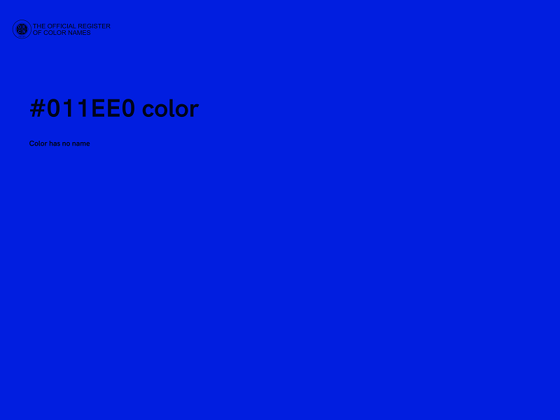 #011EE0 color image