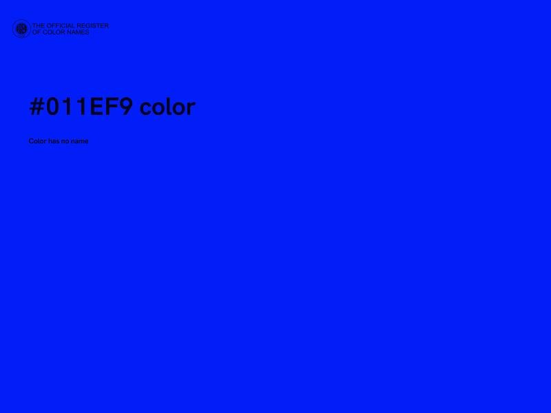 #011EF9 color image