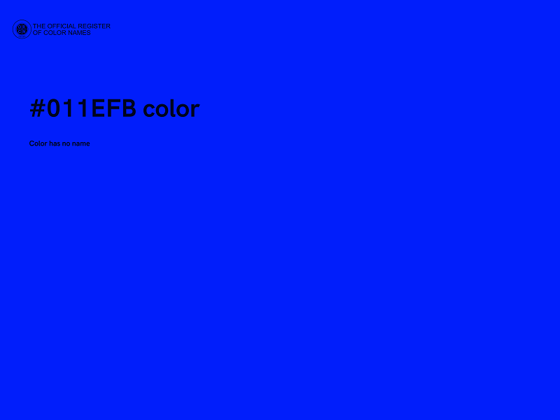 #011EFB color image