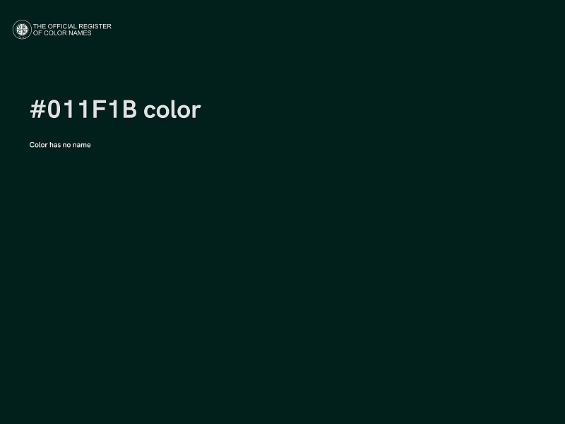 #011F1B color image