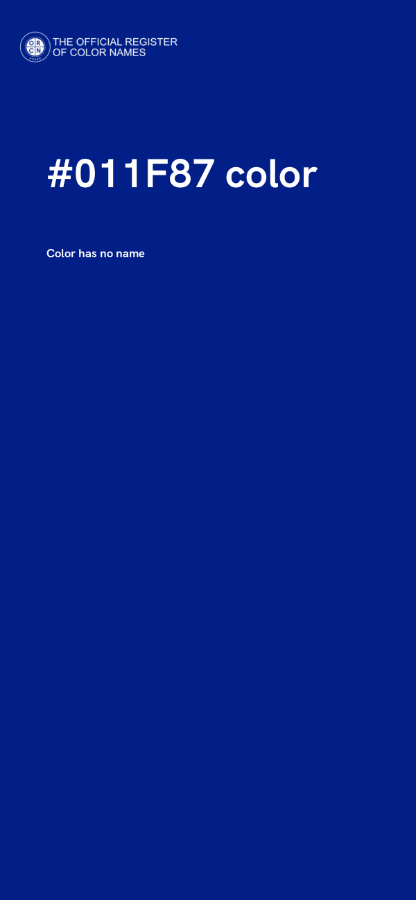 #011F87 color image