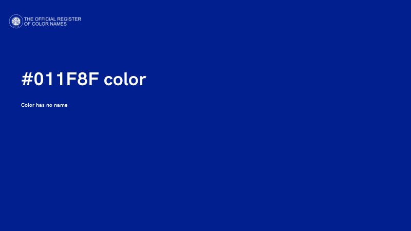 #011F8F color image