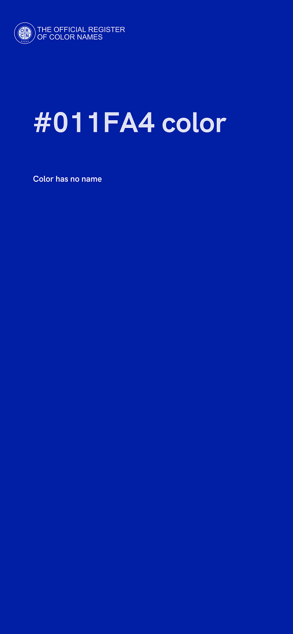 #011FA4 color image
