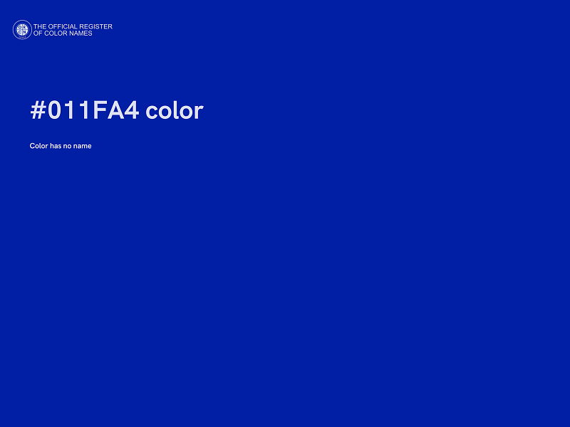 #011FA4 color image
