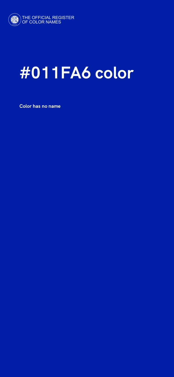 #011FA6 color image