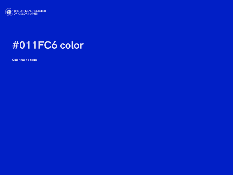 #011FC6 color image