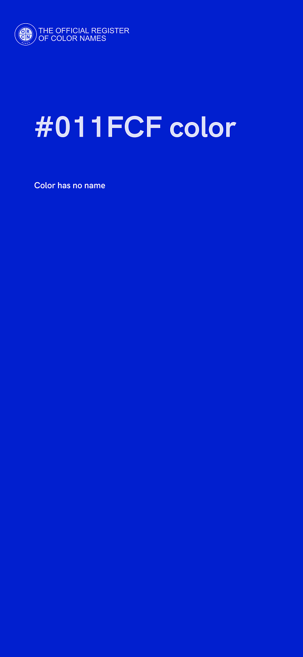 #011FCF color image