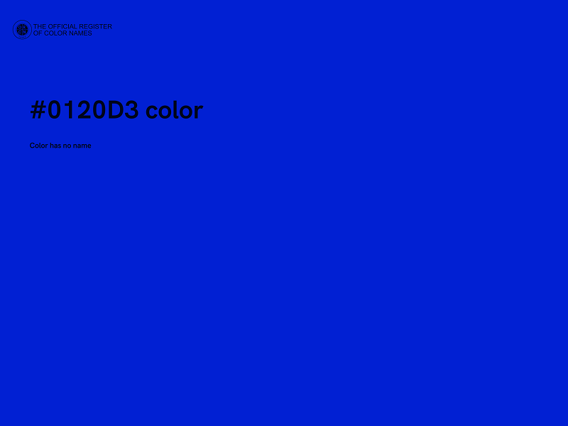 #0120D3 color image