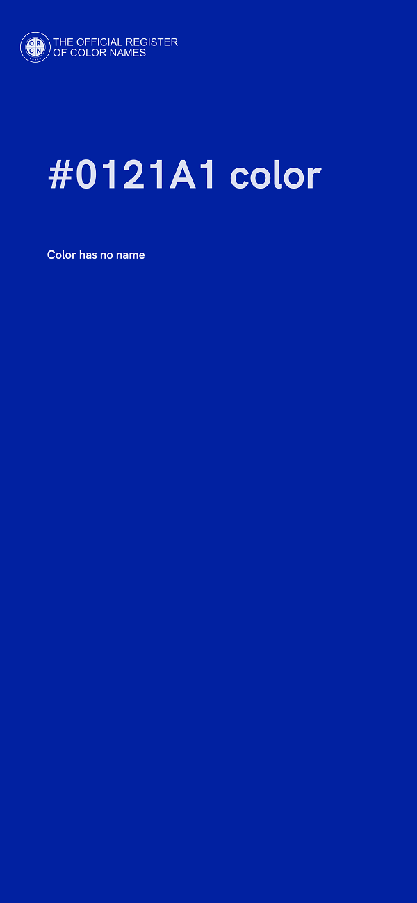 #0121A1 color image