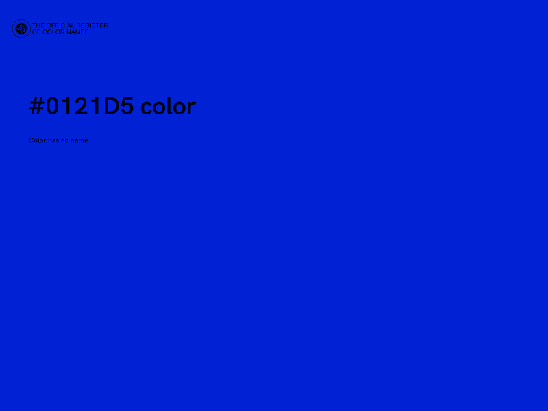 #0121D5 color image