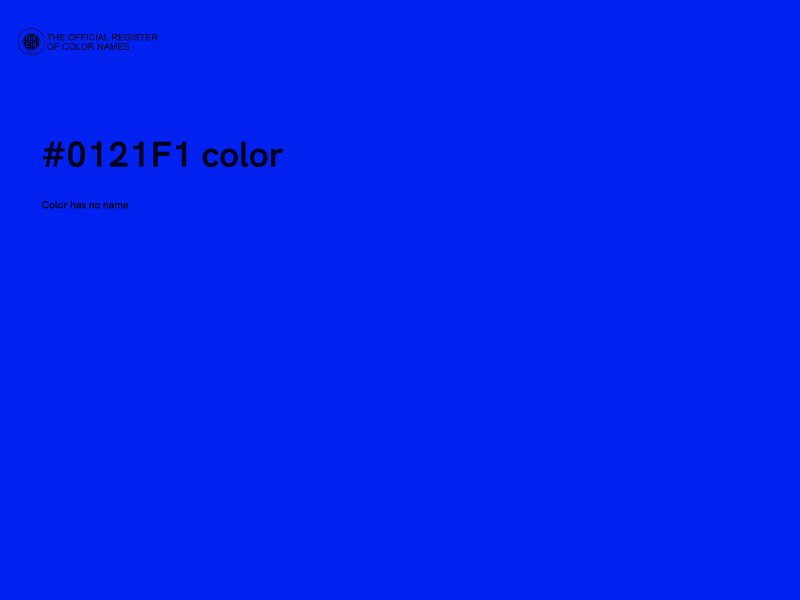 #0121F1 color image