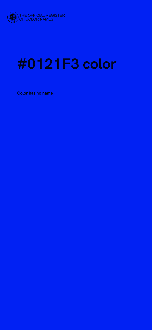 #0121F3 color image