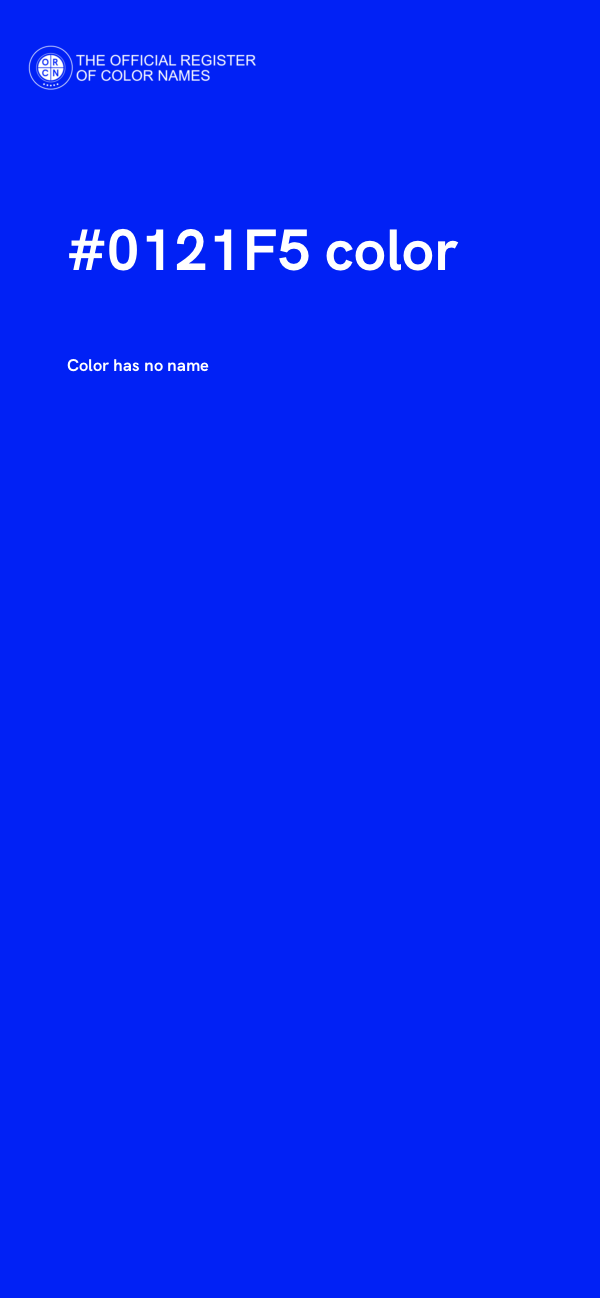 #0121F5 color image