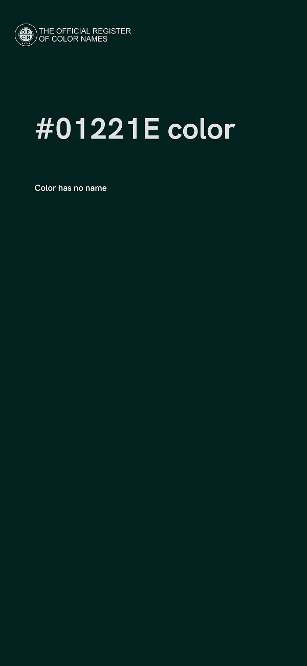 #01221E color image