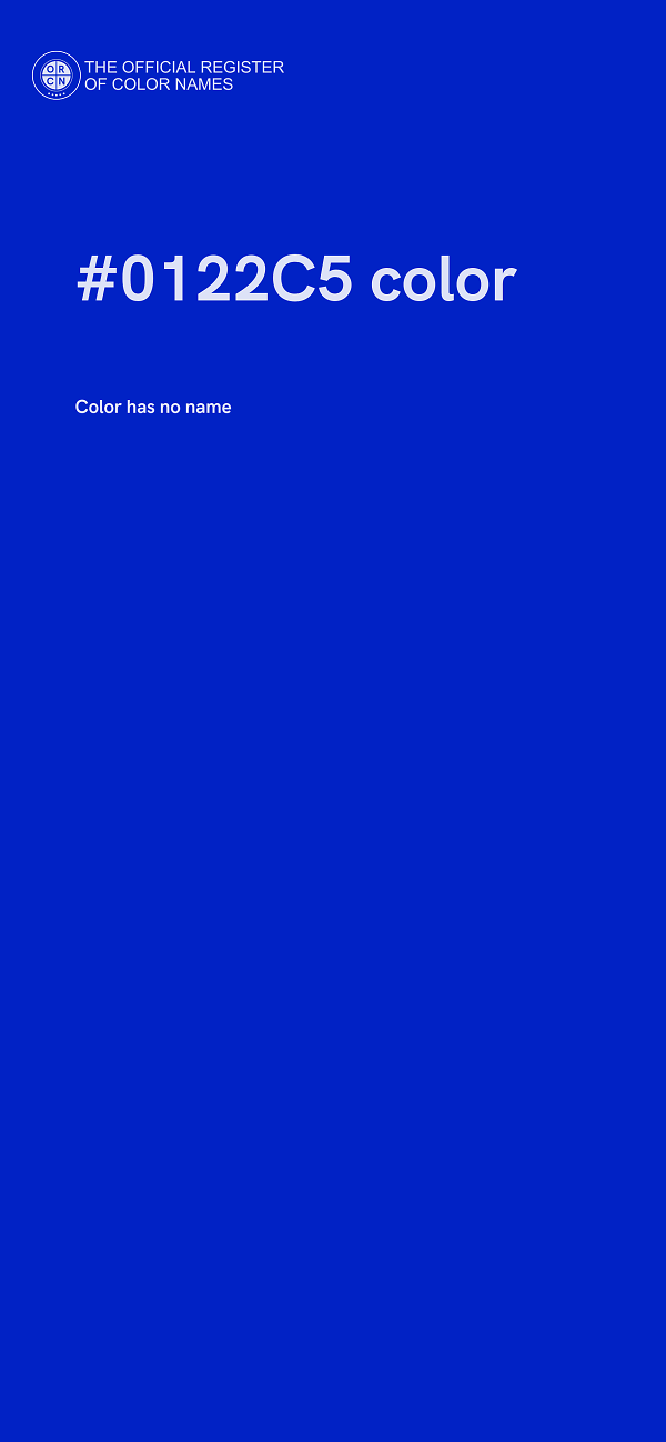 #0122C5 color image