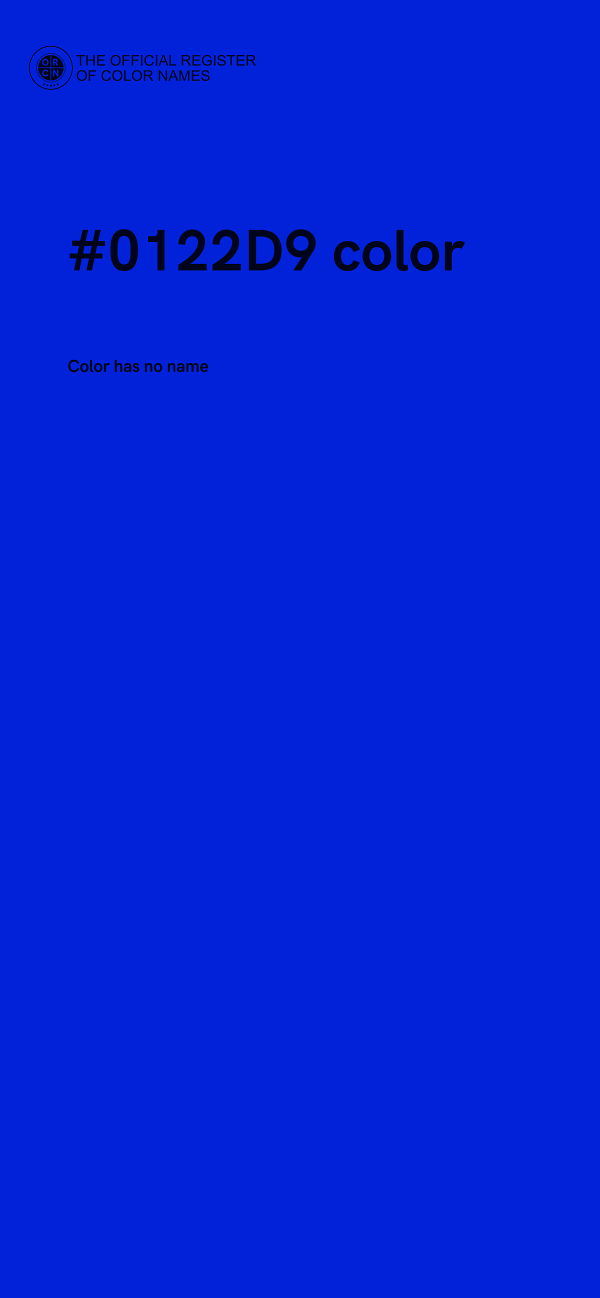 #0122D9 color image