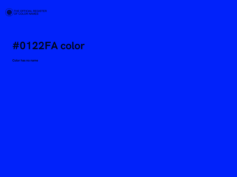 #0122FA color image