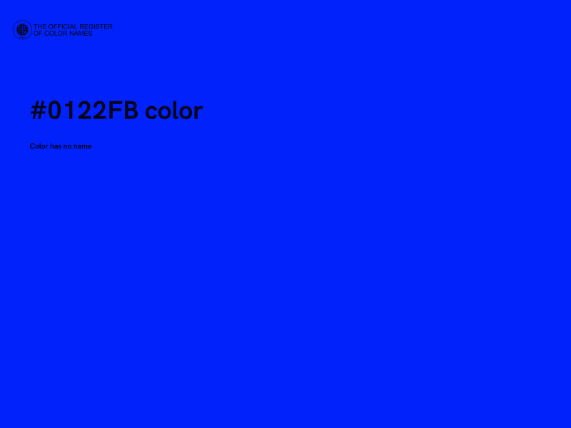 #0122FB color image