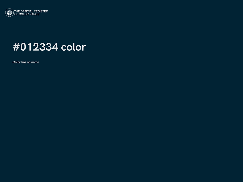 #012334 color image