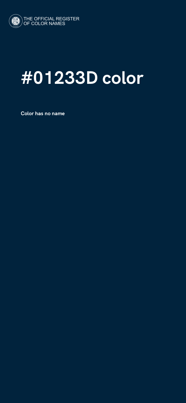 #01233D color image