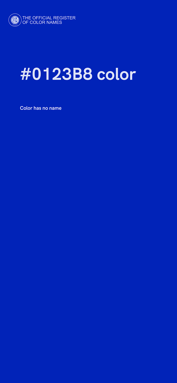 #0123B8 color image